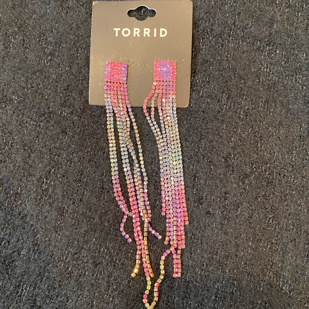 Pink Blue Ombr Earrings 9$